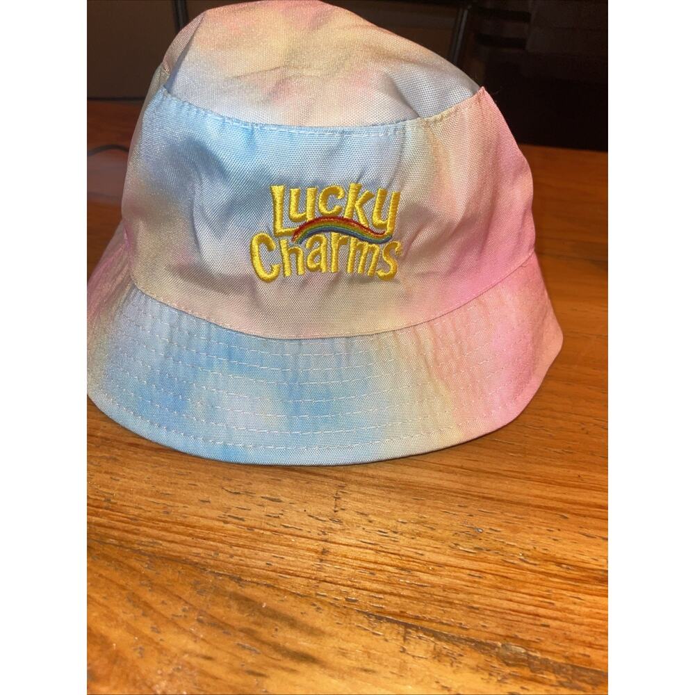 Lucky Charms Rainbow Colored Bucket Hat Marshmellow Detail Under Rim New W/ Tag